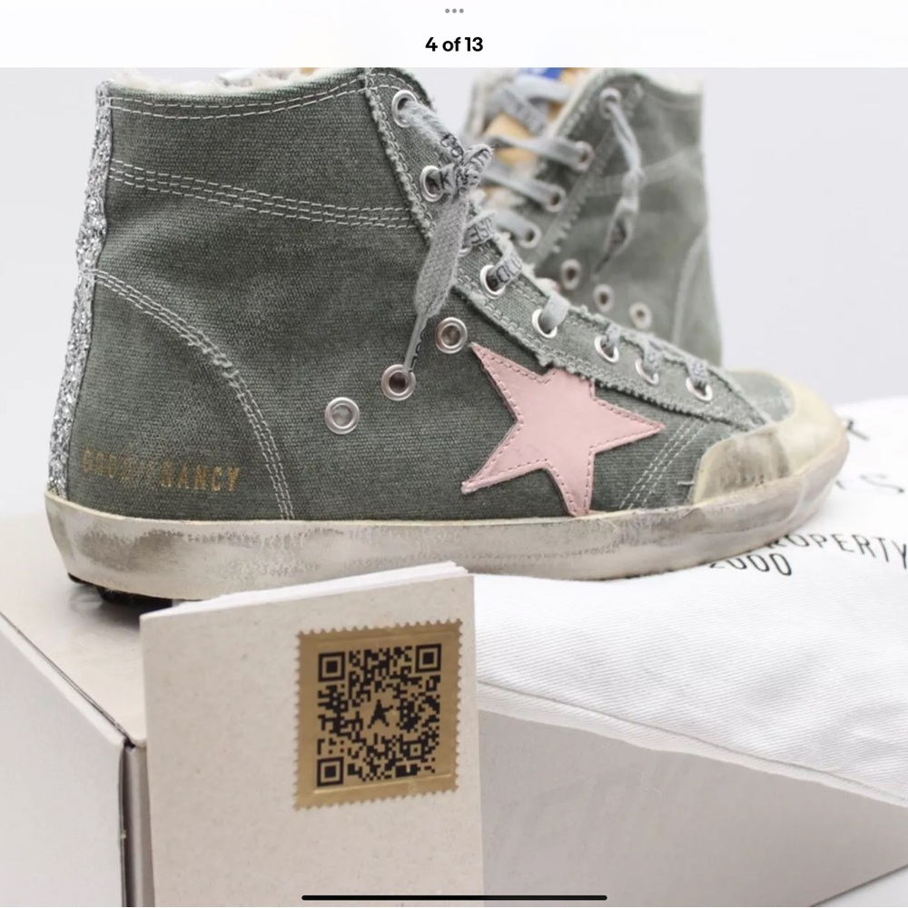 ISO Golden Goose Francy - Green and Pink